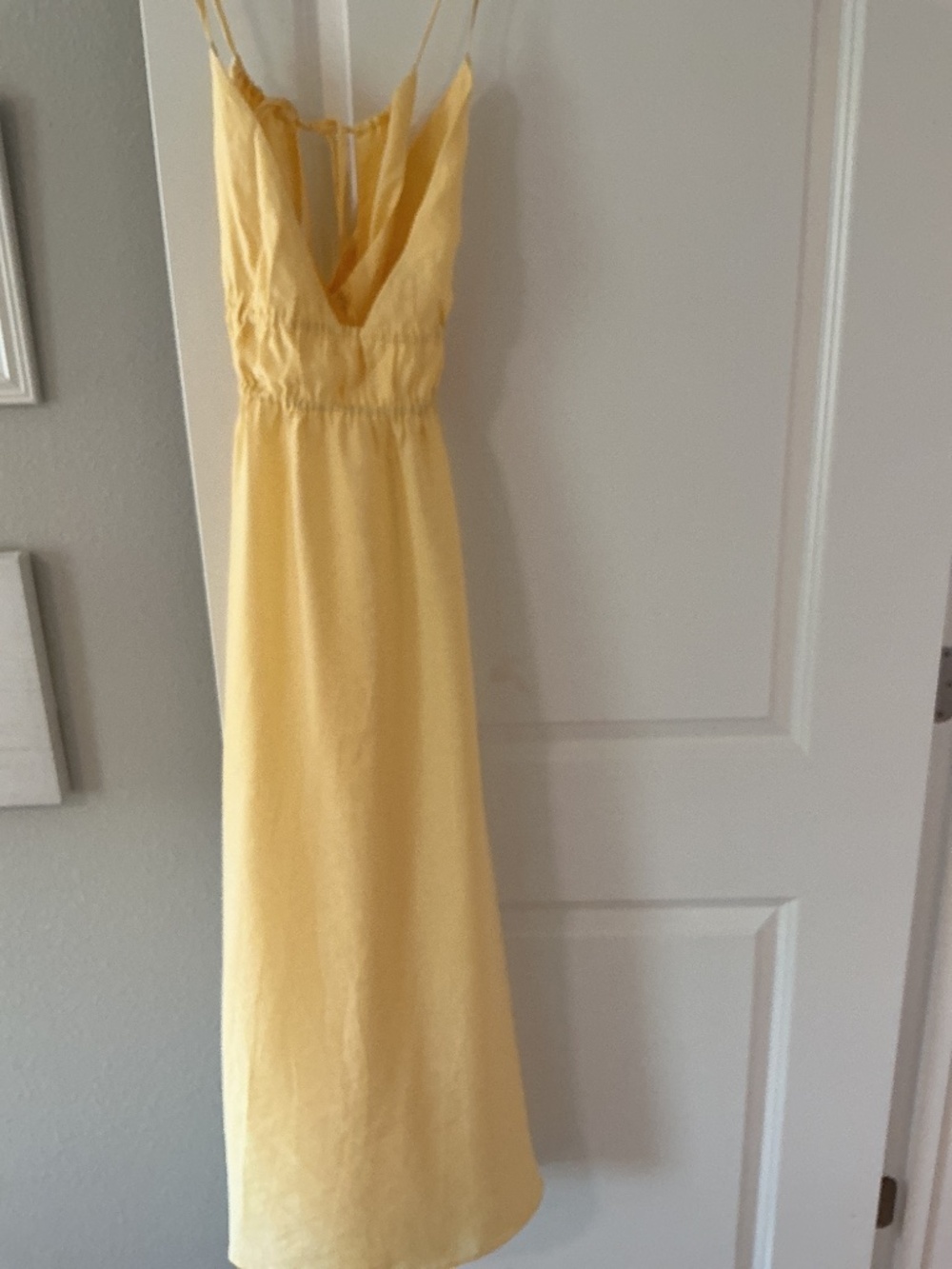 Zara XXL yellow maxi halter dress - Picture 2 of 3